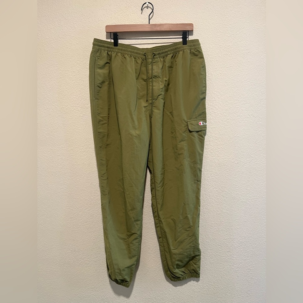 Champion Life Ripstop Cargo Jogger Pants Mens XL Green Nylon Utility Gorpcore